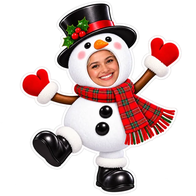 Modèle de personnage de Noël : Bonhomme de neige